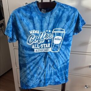 Blue Tie-Dye Wawa Coffee T-Shirt